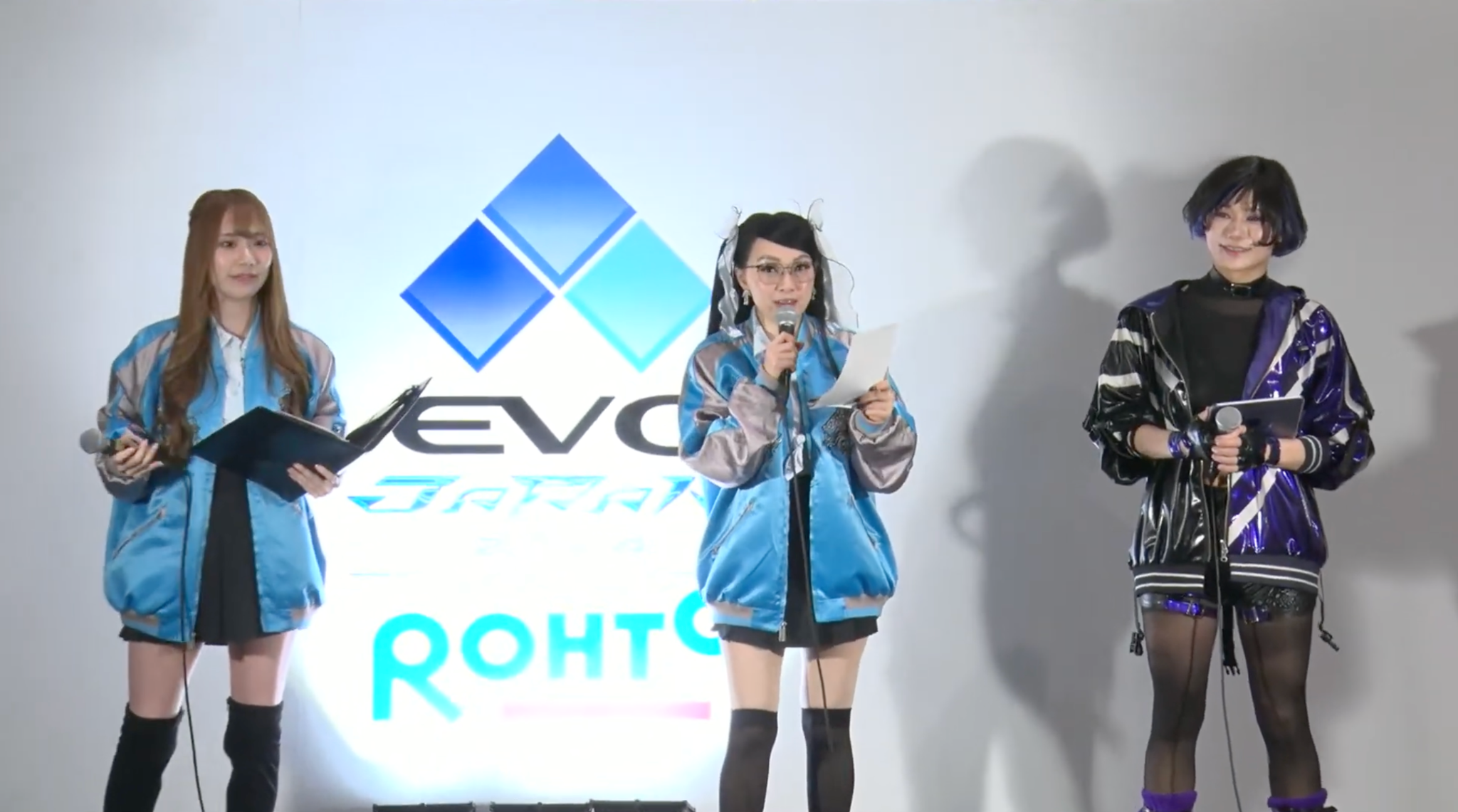 EVO Japan 2024 cosplay contest judges on stage